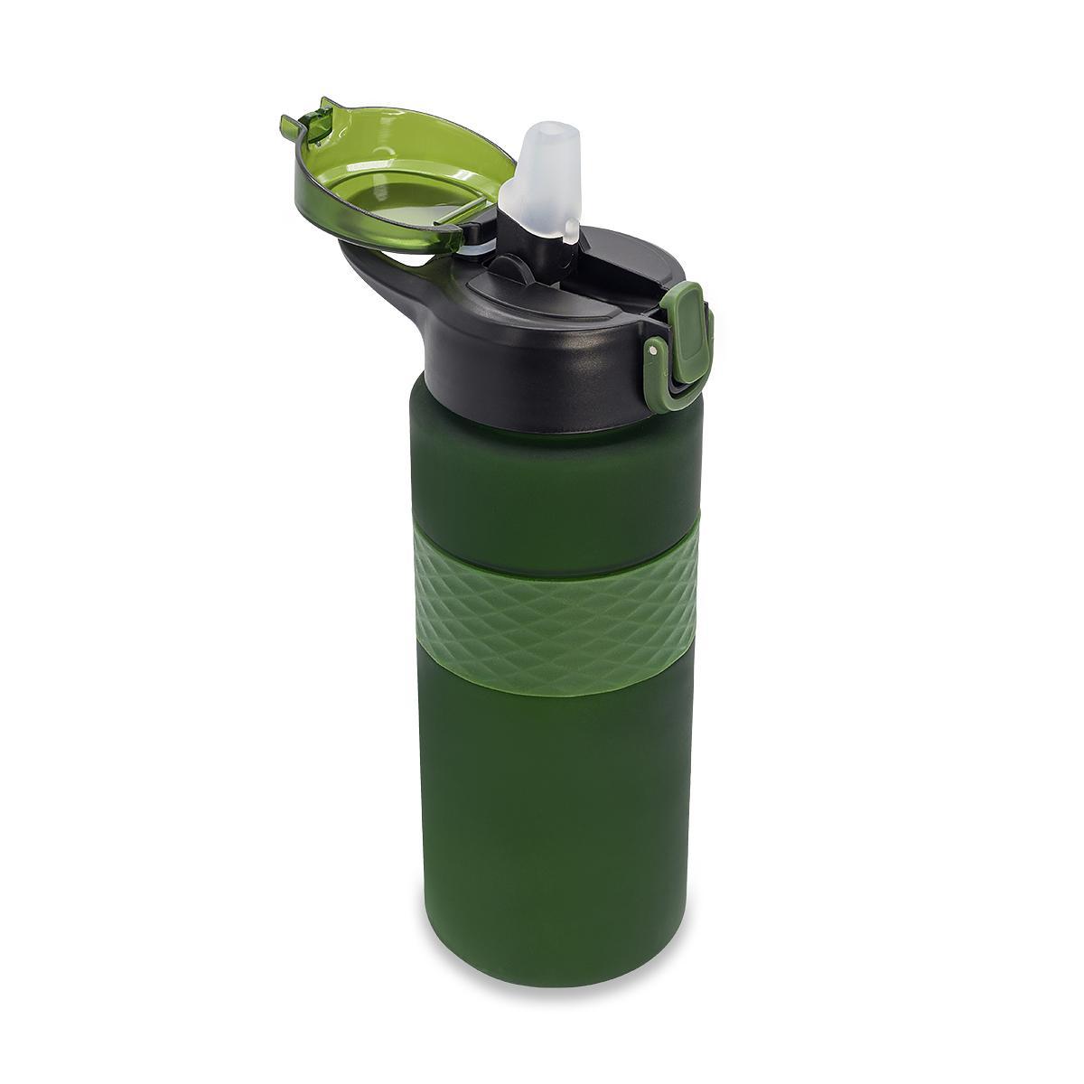 R08078.51 - Bidon ze słomką Noviq 700 ml, ciemny zielony
