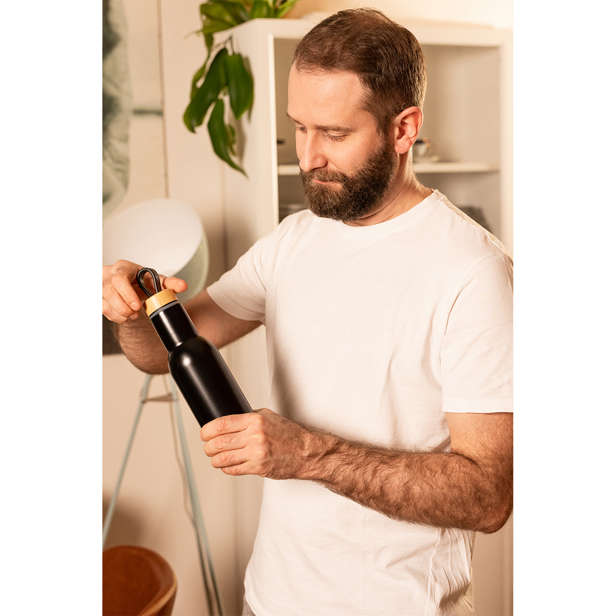 R08197.02 - Butelka termiczna Lome 400 ml, czarny 