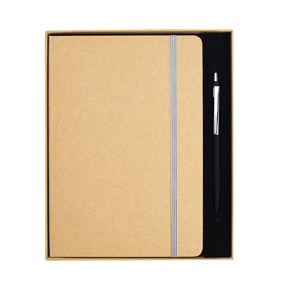 R47123.01 - Zestaw notes z długopisem Aurora, srebrny