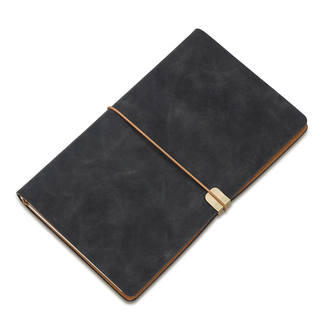 R64266 - Notes w stylu retro Viaje, czarny 