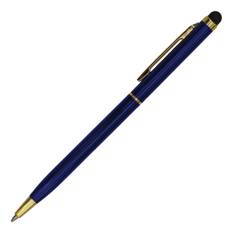 R73409 - Długopis aluminiowy Touch Tip Gold, granatowy  R73409 - Długopis aluminiowy Touch Tip Gold, granatowy